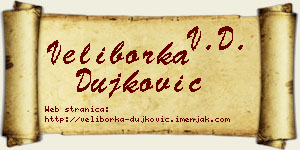 Veliborka Dujković vizit kartica